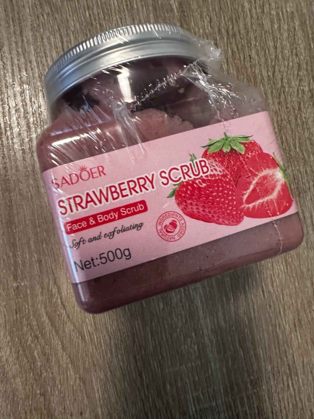 Face & Body Scrub - Strawberry Exfoliant (Pink)
